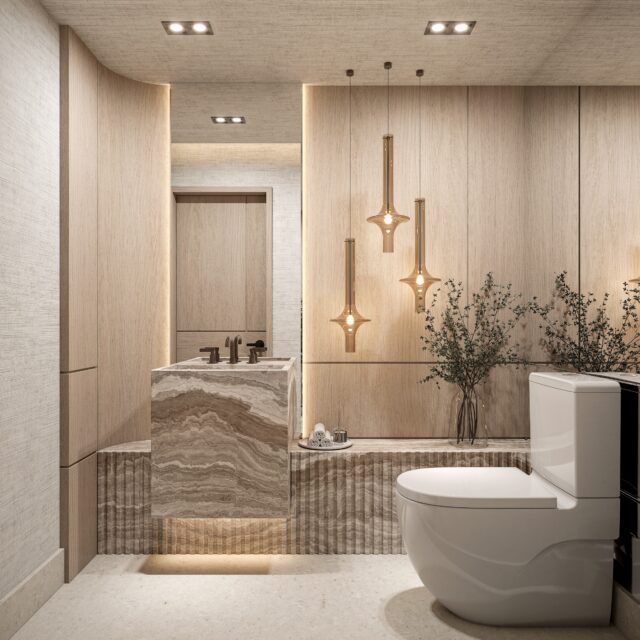 Cada rincón comunica. El baño social también. 

Diseñarlo con intención transforma un espacio de paso en un elemento que refleja la personalidad de toda la arquitectura. 

#Arquitectura #Interiorismo #DiseñoResidencial #BañoSocial